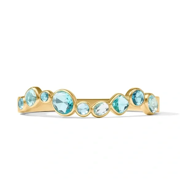 $275 Julie Vos Kaleidoscope Hinge Bangle Bahamian Blue - Picture 7 of 12